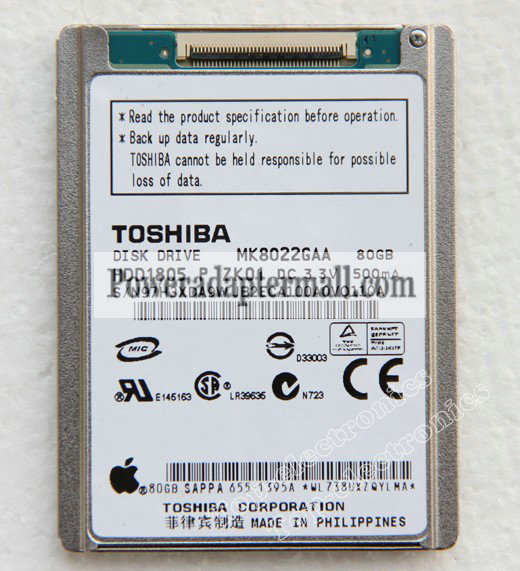 1.8" Toshiba MK8022GAA 80GB Hard Drive FOR iPod Class